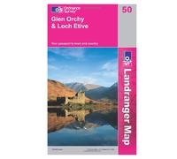 Ordnance Survey Land Ranger Map 50 Glen Orchy and Loch Etive NOA One Size