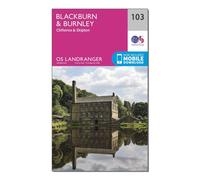 Ordnance Survey Landranger 103 Blackburn & Burnley, Clitheroe & Skipton Map With Digital Version One Size