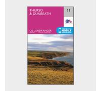 Ordnance Survey Landranger 11 Thurso & Dunbeath Map With Digital Version, Pink One Size