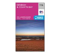 Ordnance Survey Landranger 116 Denbigh & Colwyn Bay Map With Digital Version, Pink One Size