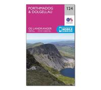 Ordnance Survey Landranger 124 Porthmadog & Dolgellau Map With Digital Version, Pink One Size