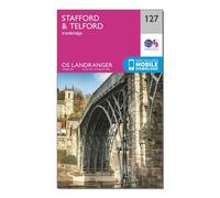 Ordnance Survey Landranger 127 Stafford & Telford, Ironbridge Map With Digital Version, Pink One Size