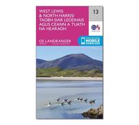 Ordnance Survey Landranger 13 West Lewis & North Harris Map With Digital Version, Pink One Size