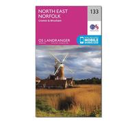 Ordnance Survey Landranger 133 North East Norfolk, Cromer & Wroxham Map With Digital Version, Pink One Size