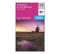 Landranger 134 Norwich & The Broads, Great Yarmouth Map With Digital Version - Pink, Pink One Size