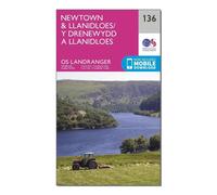 Ordnance Survey Landranger 136 Newtown & Llanidloes Map With Digital Version One Size
