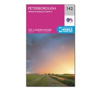 Ordnance Survey Landranger 142 Peterborough, Market Deeping & Chatteris Map With Digital Version, Pink One Size