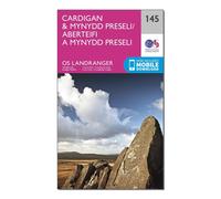 Ordnance Survey Landranger 145 Cardigan & Mynydd Preseli Map With Digital Version, Pink One Size