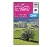 Ordnance Survey Landranger 148 Presteigne & Hay-on-Wye / Llanandras a'r Gelli Gandryll Map With Digital Version, Pink One Size