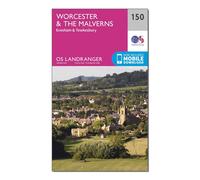 Ordnance Survey Landranger 150 Worcester & The Malverns, Evesham & Tewkesbury Map With Digital Version One Size