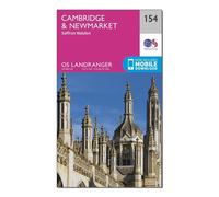 Ordnance Survey Landranger 154 Cambridge & Newmarket, Saffron Walden Map With Digital Version One Size