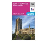 Ordnance Survey Landranger 155 Bury St Edmunds, Sudbury & Stowmarket Map With Digital Version, Pink One Size