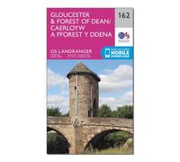 Ordnance Survey Landranger 162 Gloucester & Forest of Dean Map With Digital Version, Pink One Size