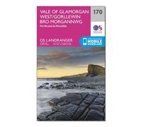 Ordnance Survey Landranger 170 Vale of Glamorgan, Rhondda & Porthcawl Map With Digital Version One Size