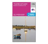 Ordnance Survey Landranger 178 Thames Estuary Map, Pink One Size
