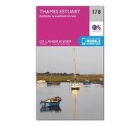 Ordnance Survey Landranger 178 Thames Estuary, Rochester & Southend-on-Sea Map With Digital Version, Pink One Size