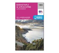 Ordnance Survey Landranger 180 Barnstaple & Ilfracombe, Lynton & Bideford Map With Digital Version, Pink One Size
