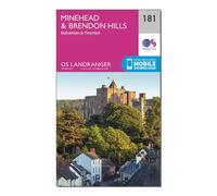 Ordnance Survey Landranger 181 Minehead & Brendon Hills, Dulverton & Tiverton Map With Digital Version - Pink, Pink