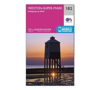 Ordnance Survey Landranger 182 Weston-super-Mare, Bridgwater & Wells Map With Digital Version, Pink One Size