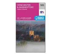 Ordnance Survey Landranger 185 Winchester & Basingstoke, Andover & Romsey Map With Digital Version, Pink One Size