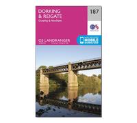 Ordnance Survey Landranger 187 Dorking, Reigate & Crawley Map With Digital Version, Pink One Size