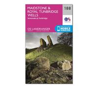 Ordnance Survey Landranger 188 Maidstone & Royal Tunbridge Wells Map With Digital Version - Pink, Pink