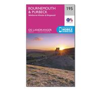 Ordnance Survey Landranger 195 Bournemouth & Purbeck, Wimborne Minster & Ringwood Map With Digital Version, Pink One Size