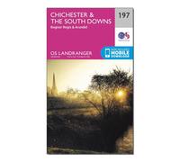 Ordnance Survey Landranger 197 Chichester & The South Downs Map With Digital Version, Pink One Size