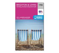 Ordnance Survey Landranger 198 Brighton & Lewes, Haywards Heath Map With Digital Version, Pink One Size