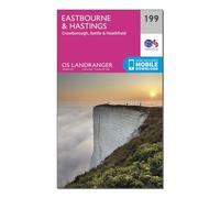 Ordnance Survey Landranger 199 Eastbourne & Hastings, Battle & Heathfield Map With Digital Version - Pink, Pink