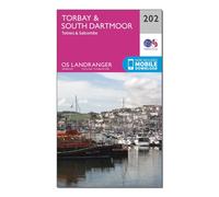 Ordnance Survey Landranger 202 Torbay & South Dartmoor, Totnes & Salcombe Map With Digital Version, Pink One Size
