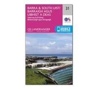 Ordnance Survey Landranger 31 Barra & South Uist, Vatersay & Eriskay Map With Digital Version, Pink One Size