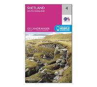 Ordnance Survey Landranger 4 Shetland South Mainland Map With Digital Version, Pink One Size