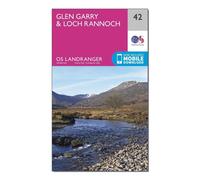 Ordnance Survey Landranger 42 Glen Garry & Loch Rannoch Map With Digital Version, Pink One Size