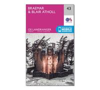 Ordnance Survey Landranger 43 Braemar & Blair Atholl Map With Digital Version, Pink One Size