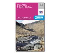 Ordnance Survey Landranger 44 Ballater, Glen Clova Map With Digital Version, Pink One Size