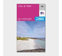 Ordnance Survey Landranger 46 Coll & Tiree Map With Digital Version, Pink One Size