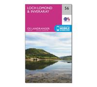 Ordnance Survey Landranger 56 Loch Lomond & Inveraray Map With Digital Version, Pink One Size