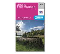 Ordnance Survey Landranger 57 Stirling & The Trossachs Map With Digital Version, Pink One Size