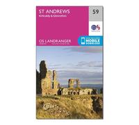 Ordnance Survey Landranger 59 St Andrews, Kirkcaldy & Glenrothes Map With Digital Version, Pink One Size