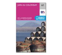Ordnance Survey Landranger 61 Jura & Colonsay Map With Digital Version, Pink One Size