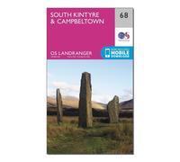 Ordnance Survey Landranger 68 South Kintyre & Campbeltown Map With Digital Version, Pink One Size