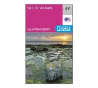 Ordnance Survey Landranger 69 Isle of Arran Map With Digital Version, Pink One Size