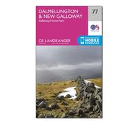 Ordnance Survey Landranger 77 Dalmellington & New Galloway, Galloway Forest Park Map With Digital Version, Pink One Size