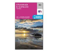 Ordnance Survey Landranger 82 Stranraer & Glenluce Map With Digital Version, Pink One Size