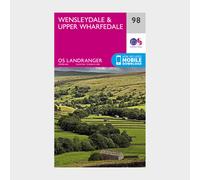Ordnance Survey Landranger 98 Wensleydale & Upper Wharfedale Map With Digital Version, Pink One Size