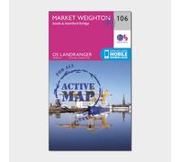 Ordnance Survey Landranger Active 106 Market Weighton, Goole & Stamford Bridge Map With Digital Version - Pink, Pink