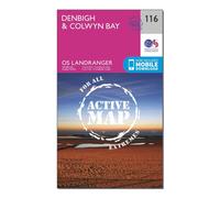 Ordnance Survey Landranger Active 116 Denbigh & Colwyn Bay Map With Digital Version, Pink One Size