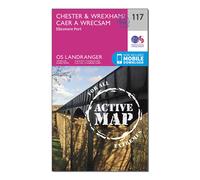 Ordnance Survey Landranger Active 117 Chester & Wrexham, Ellesmere Port Map With Digital Version One Size