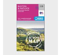 Ordnance Survey Landranger Active 119 Buxton & Matlock, Chesterfield, Bakewell & Dove Dale Map With Digital Version One Size